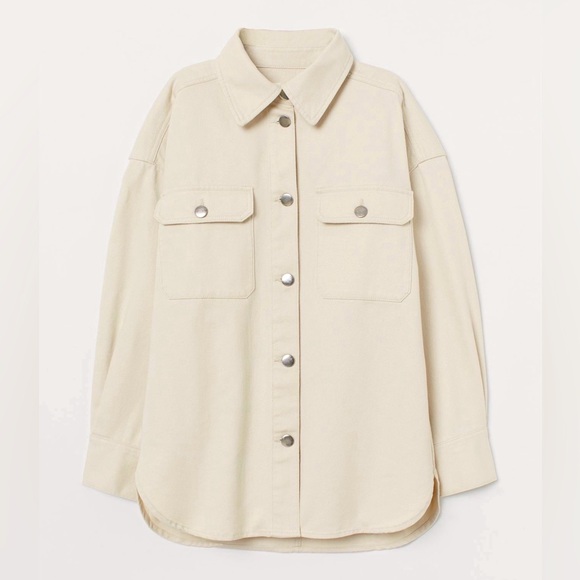 H&M Oversized Denim Shirt Jacket - Picture 1 of 5